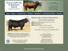 Tablet Screenshot of hojergelbviehranch.com